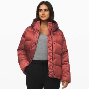 Lululemon Wunder Puff Jacket Sunset Orange, Size 10